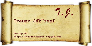Treuer József névjegykártya